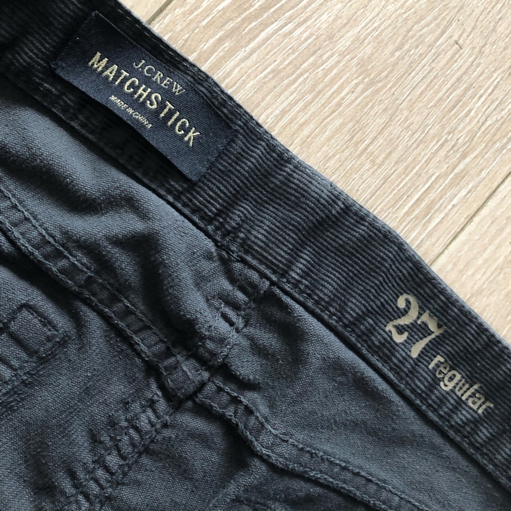 J. Crew Matchstick Corduroy Pants in Dark Grey Size 27 - Picture 8 of 11